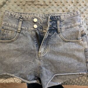 Women’s High-Rise Light Blue Denim Shorts